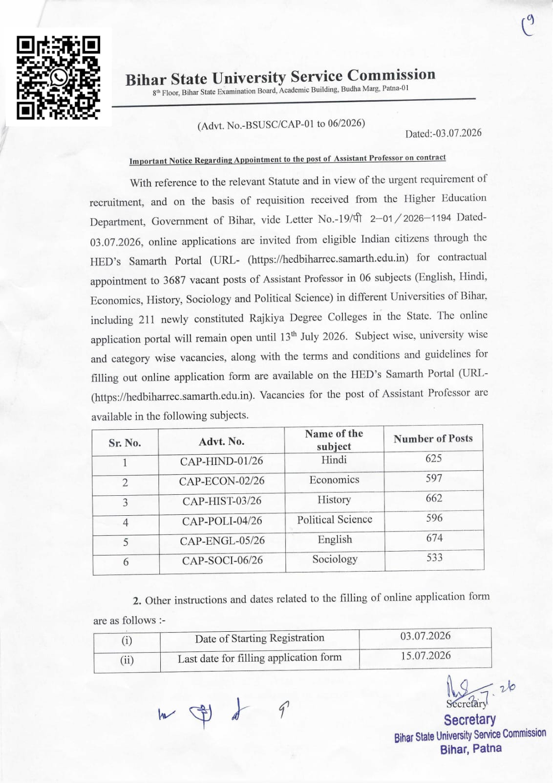 Bihar Assistant Professor Notification 2026 Out for 3,687 Posts, Check Eligibility, Selection Process, Salary_2.1