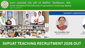 SVPUAT Teaching Recruitment 2026 Out for 120+ Posts, Apply Link, Selection process