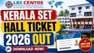 Kerala SET Hall Ticket 2026 Out, Download Subject wise PDF