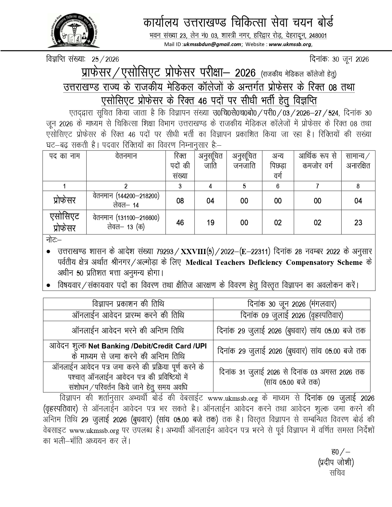 UKMSSB Recruitment 2026 Out, Apply Online for 54 Professor and Associate Professor Posts_2.1