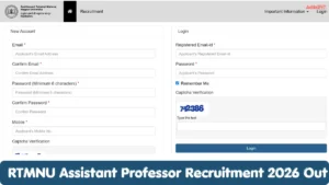 RTMNU Assistant Professor Recruitment 2026 Out, Apply Online for 139 Posts