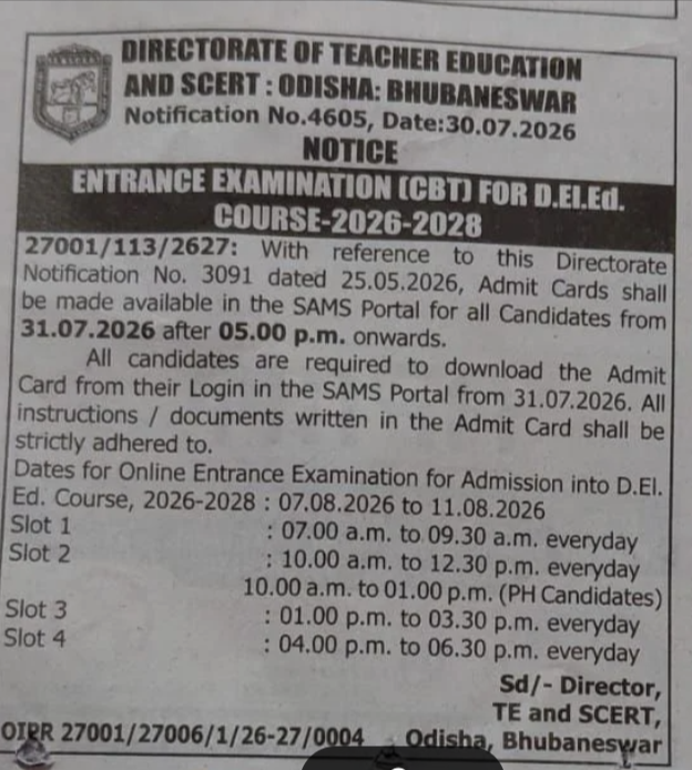 Odisha CT Exam Date 2026 Out, Check Exam Schedule Here_2.1
