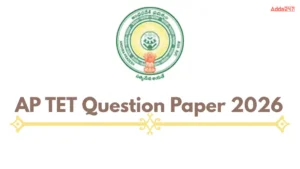 AP TET Question Paper 2026, Download Paper 1 & 2 PDF