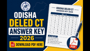 Odisha D.El.Ed. CT Answer Key 2026, Download PDF Here