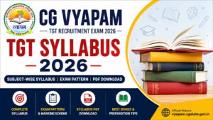 CG Vyapam TGT Syllabus 2026, Check Subject wise