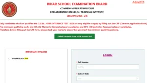 Bihar D.El.Ed. Counselling 2026 Starts, Direct Link to Check Details Online @bsebdeled.com