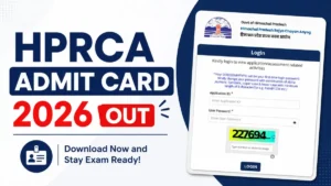 HPRCA Admit Card 2026 Out, Download e-Admit Card for OTA, Teacher Psychology & Fine Arts