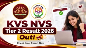 KVS NVS Tier 2 Result 2026