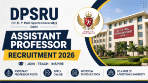 DPSRU Assistant professor Recruitment 2026