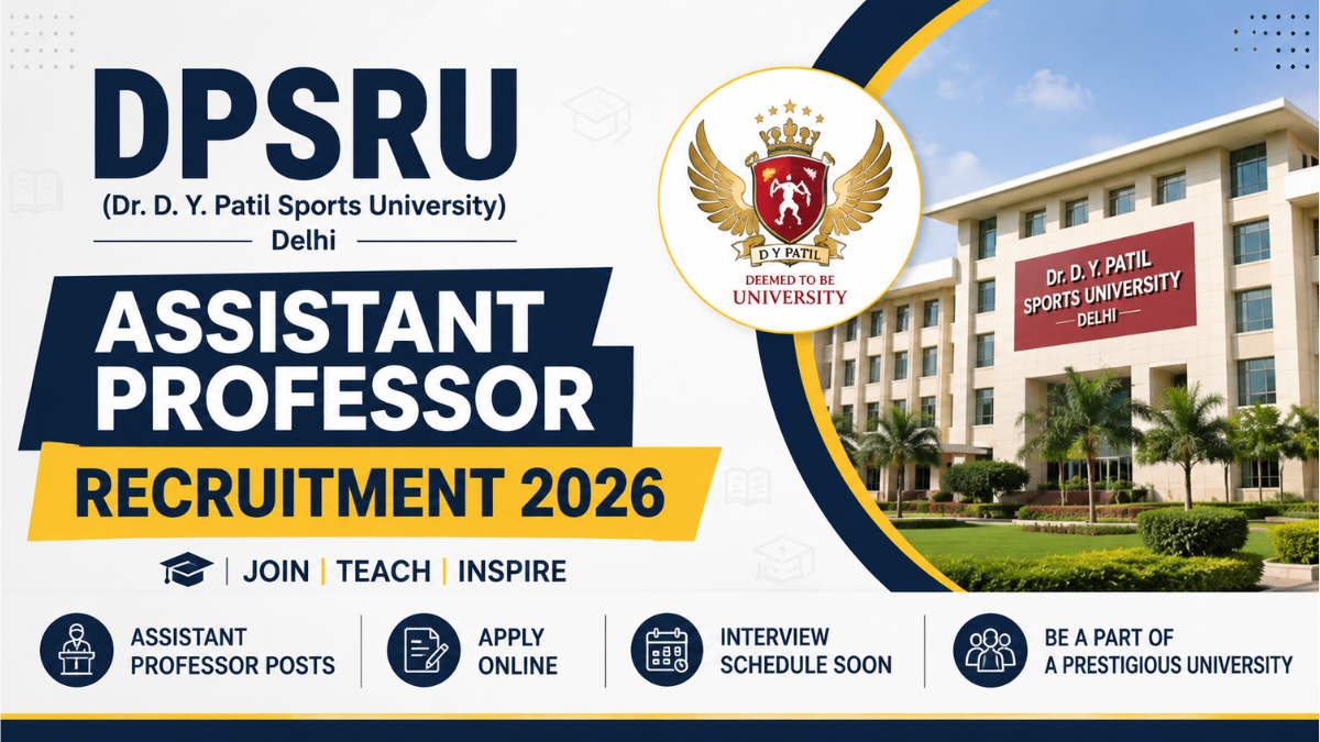 DPSRU Assistant professor Recruitment 2026