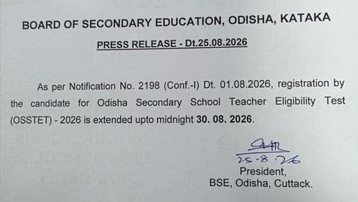 OSSTET Apply Online 2026 Link Active @bseodisha.ac.in, Apply Online Last Date Extended_2.1