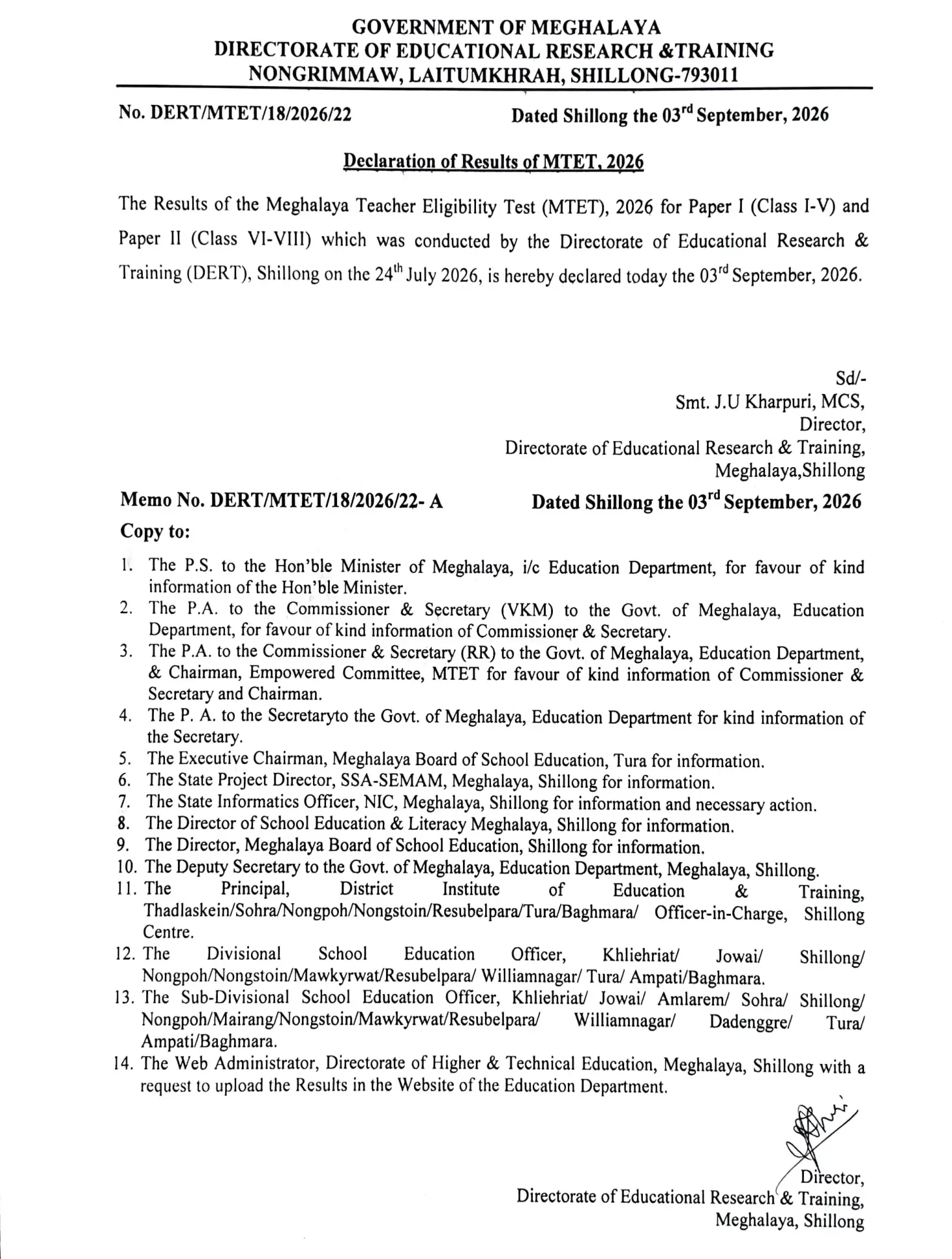 MTET Result 2026 Out @megeducation.gov.in, Download Meghalaya TET Scorecard PDF_2.1