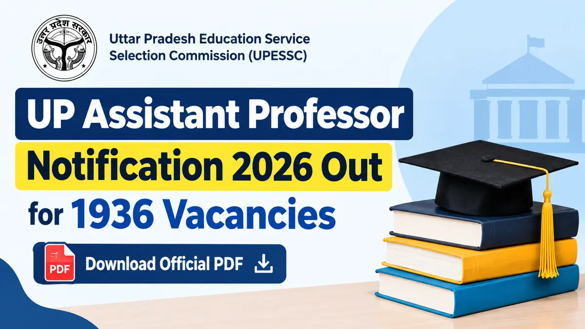 UP Assistant Professor Notification 2026