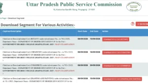 UPPSC GDC Assistant Professor Mains Admit Card 2026 Out, Download Hall Ticket