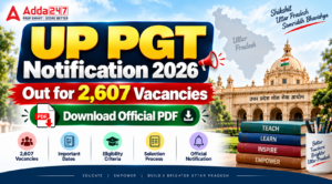 UP PGT Notification 2026 Out for 2,607 Vacancies, Download Official PDF