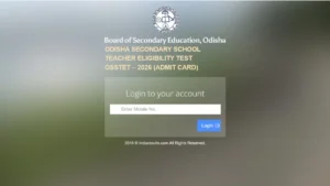 Odisha OSSTET Admit Card 2026
