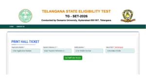 TS SET Admit Card