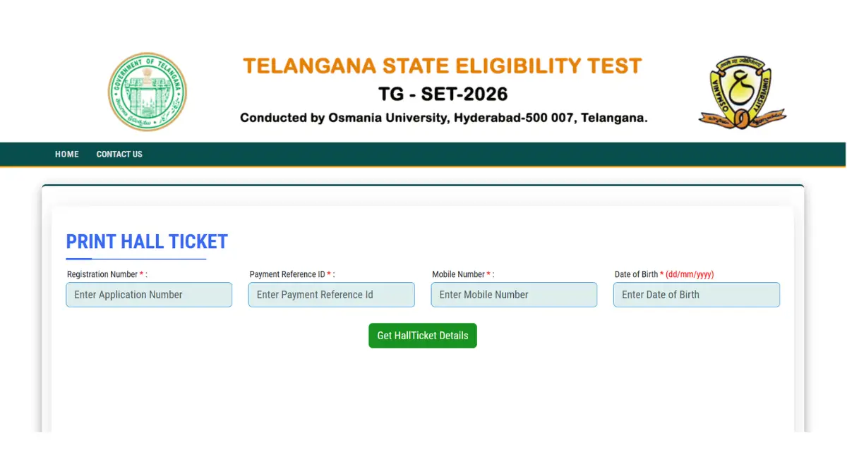 TS SET Admit Card
