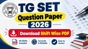 TG SET Question Paper 2026