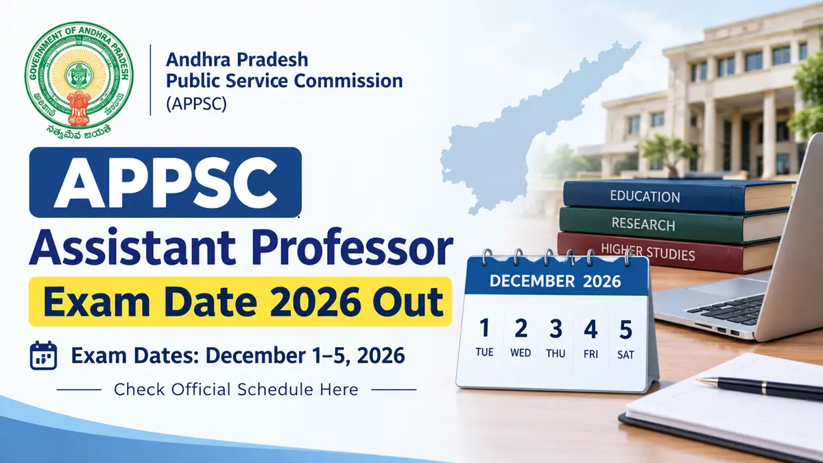 APPSC Assistant Professor Exam Date 2026