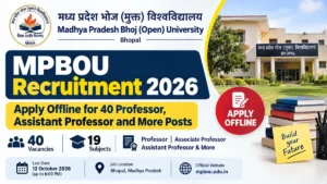 MPBOU Recruitment 2026 Out