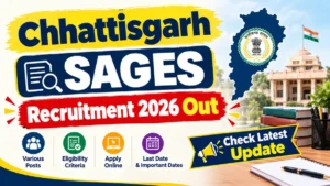 Chhattisgarh SAGES Recruitment 2026 Out Notification for 1,812 Lecturer, Assistant Teacher Vacancies, Apply Online Here