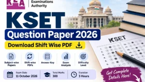 KSET Question Paper 2026