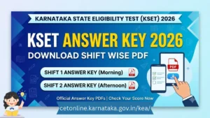 KSET Answer Key 2026, Download Shift Wise PDF