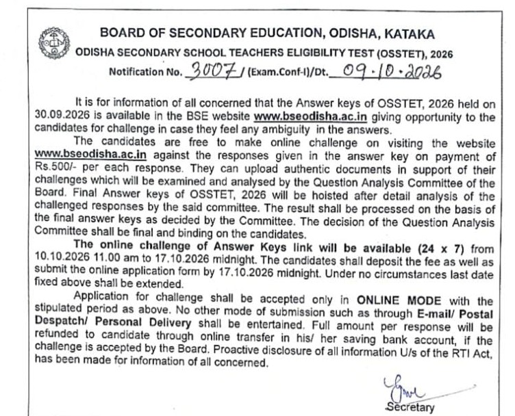 OSSTET Answer Key 2026 Out @bseodisha.ac.in, Download Subject Wise PDF Here_2.1