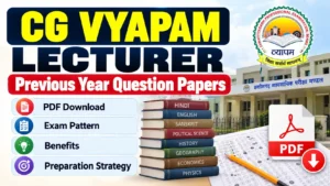 CG Vyapam Lecturer Previous Year Question Papers, Download PDF