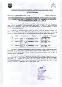 Assam Rifles Technical and Tradesman Exam Postponed 2021-22_50.1