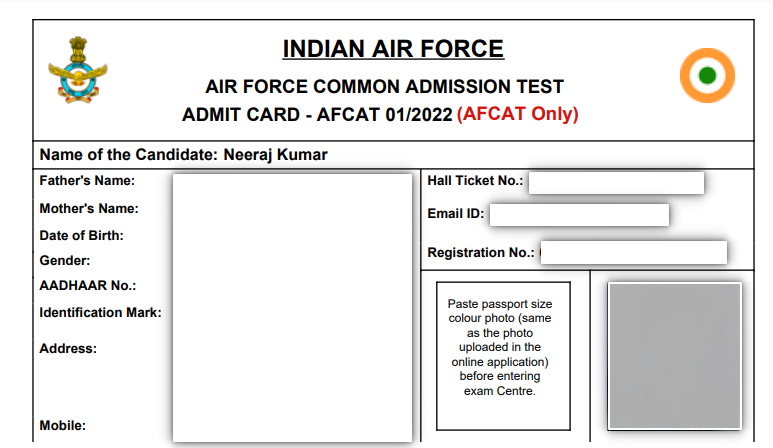 AFCAT Admit Card 2022, Direct Link to Download_60.1