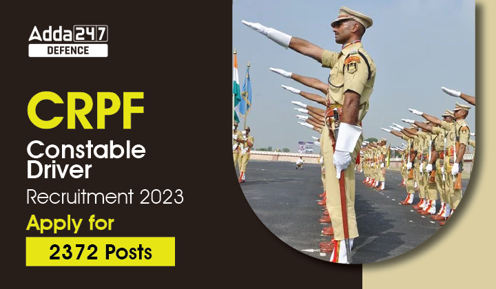 CRPF Driver Recruitment 2023