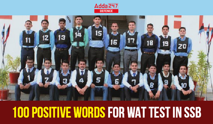 100 Positive Words for WAT Test in SSB