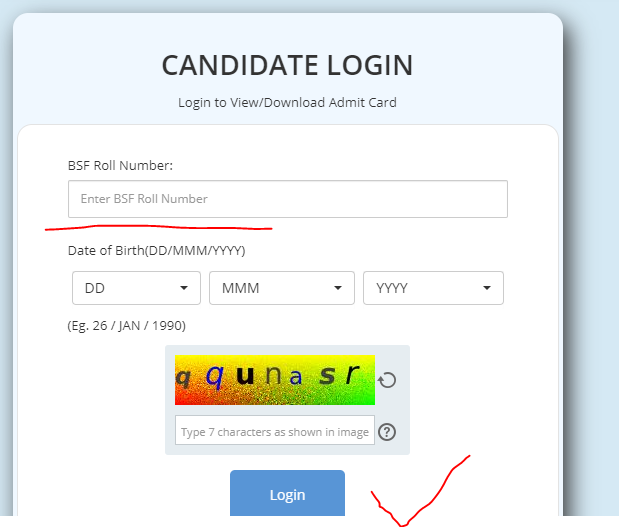 Admit Card