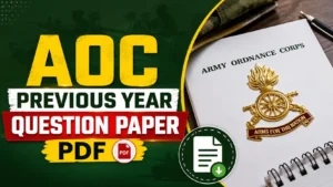 AOC Previous Year Question Paper PDF, Download Link