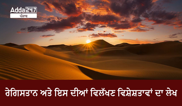 ਰੇਗਿਸਤਾਨ ਅਤੇ ਇਸ ਦੀਆਂ ਵਿਲੱਖਣ ਵਿਸ਼ੇਸ਼ਤਾਵਾਂ ਦਾ ਲੇਖ
