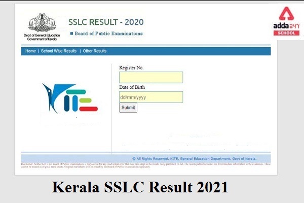 Kerala SSLC Result 2021 - Check Kerala Board 10th Result_30.1