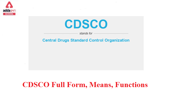 CDSCO Full Form