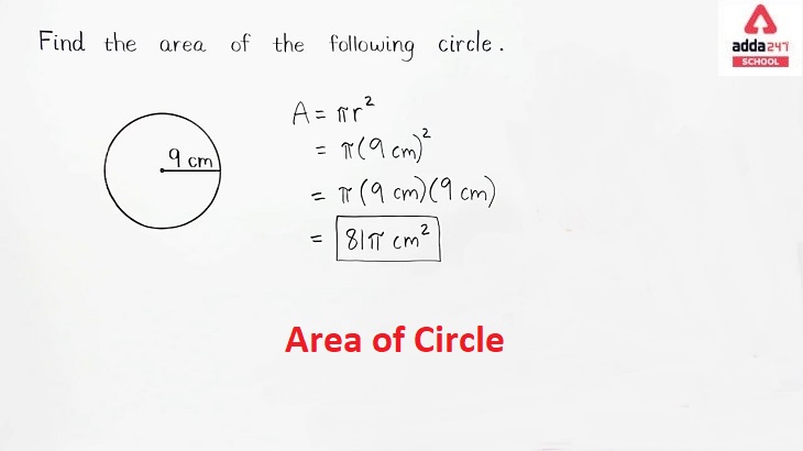 Area of a Circle Formula with Radius Diameter