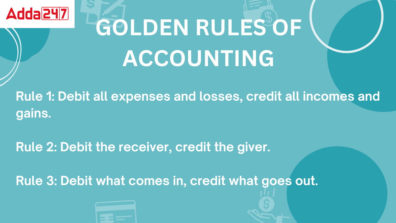 GOLDEN RULES OF ACCOUNTING