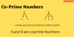 Co Prime Numbers Definition, How to Find Them, List, Properties, Examples