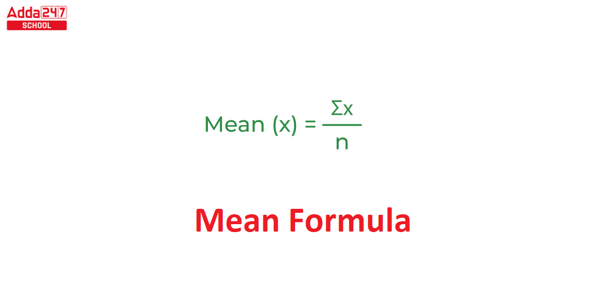 Mean formula in maths for class 10