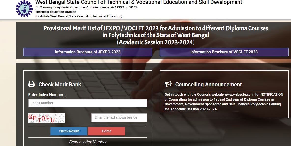 JEXPO Result 2023, West Bengal Polytechnic Result Link @www.webscte.co.in. -_4.1