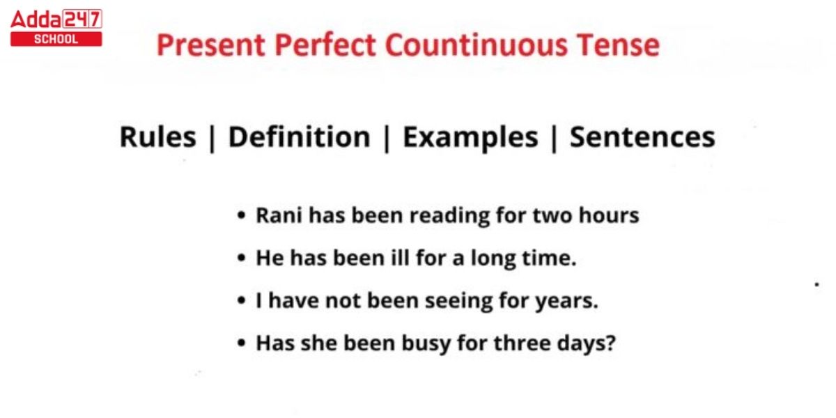 present perfect continuous tense