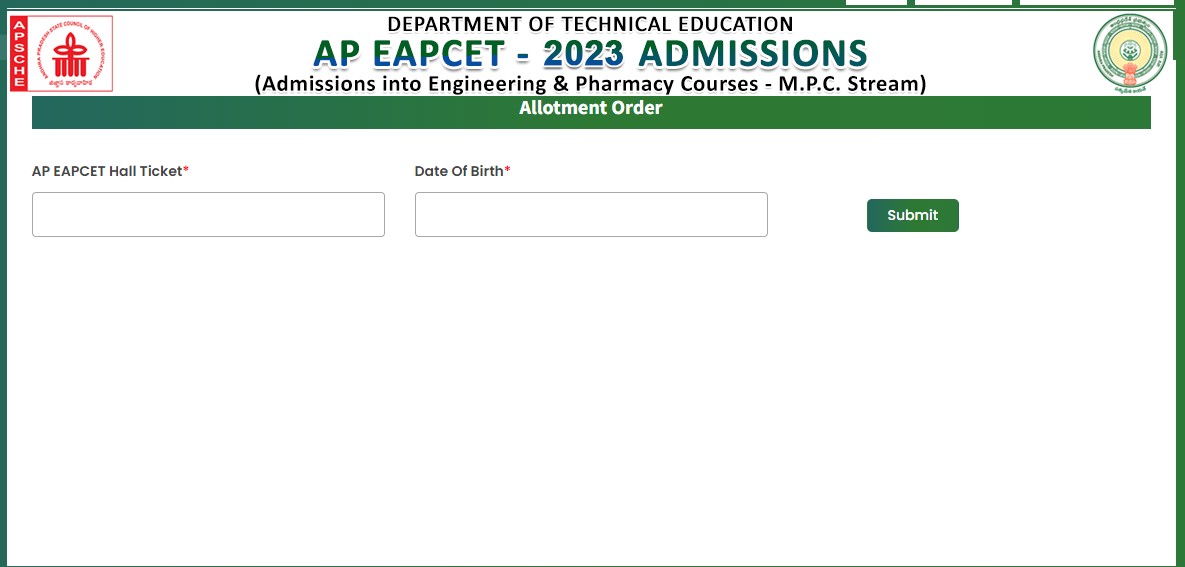 AP EAMCET Seat Allotment Result 2023 Out, Round 1 Direct Link -_3.1