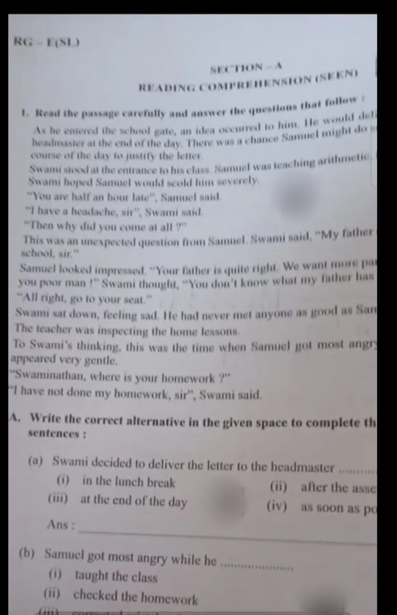 Madhyamik English Question Paper 2024 PDF Download with Answer key -_21.1