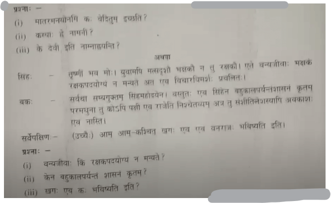 MP Board Class 10th Sanskrit Question Paper 2024, Download Answer Key PDF -_19.1