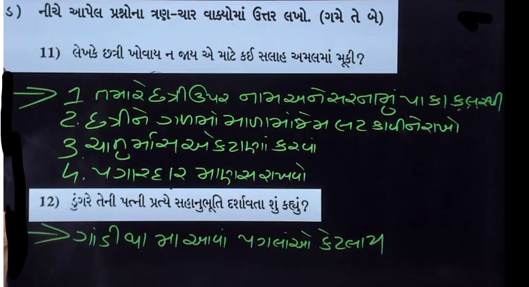 GSEB SSC Gujarati Question Paper 2024, Gujarati Answer Key PDF -_7.1