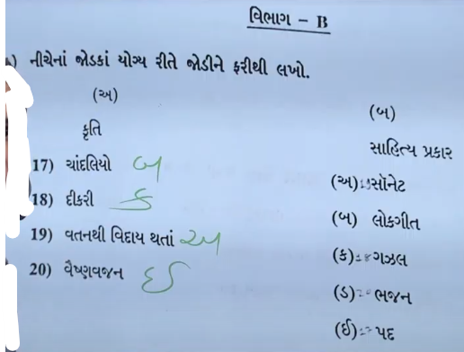GSEB SSC Gujarati Question Paper 2024, Gujarati Answer Key PDF -_10.1